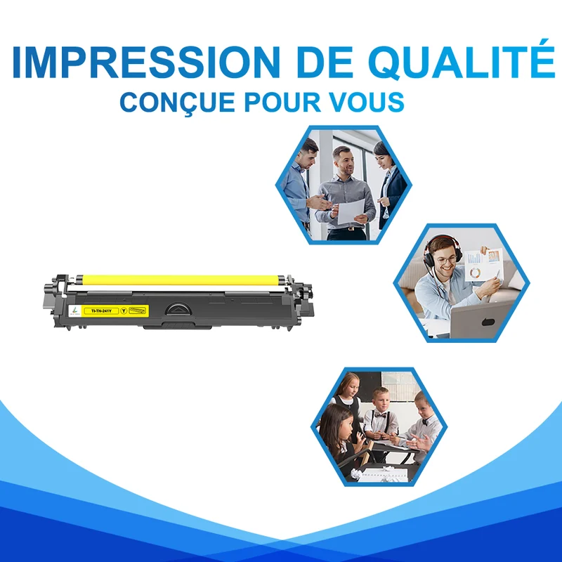 Brother TN241Y Cartouche de Toner Jaune Compatible