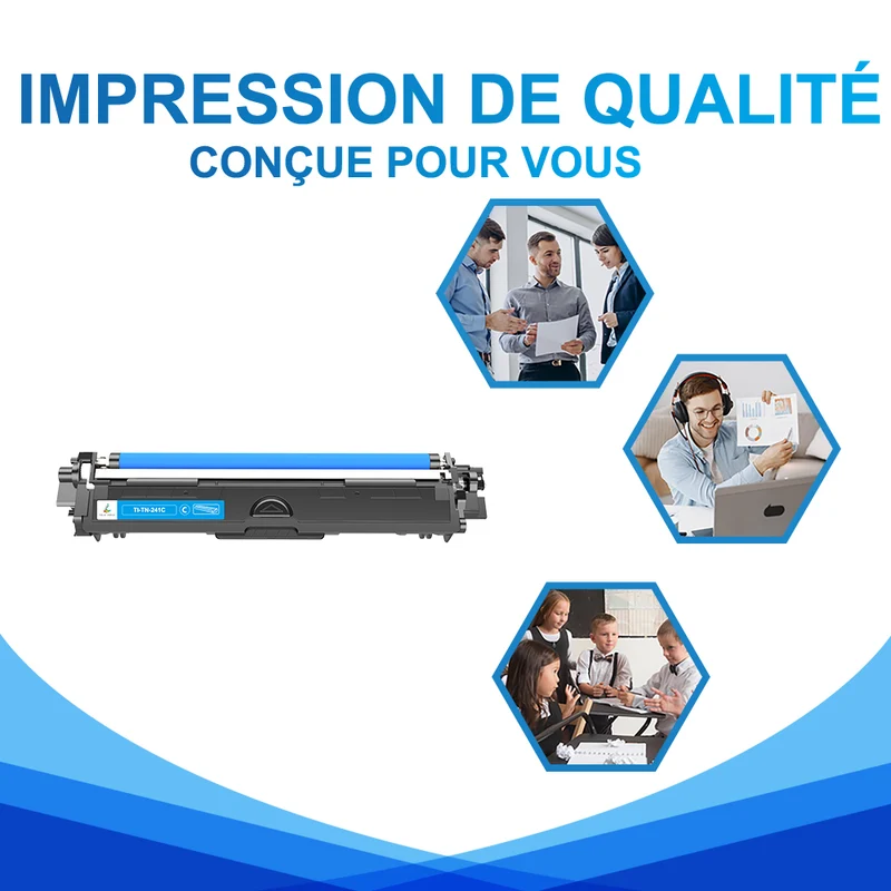 Brother TN241C Cartouche de Toner Cyan Compatible