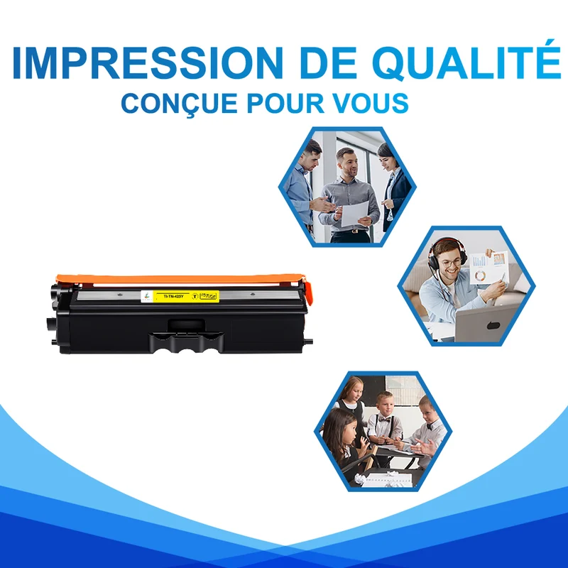 Brother TN423Y Cartouche de Toner Jaune Compatible