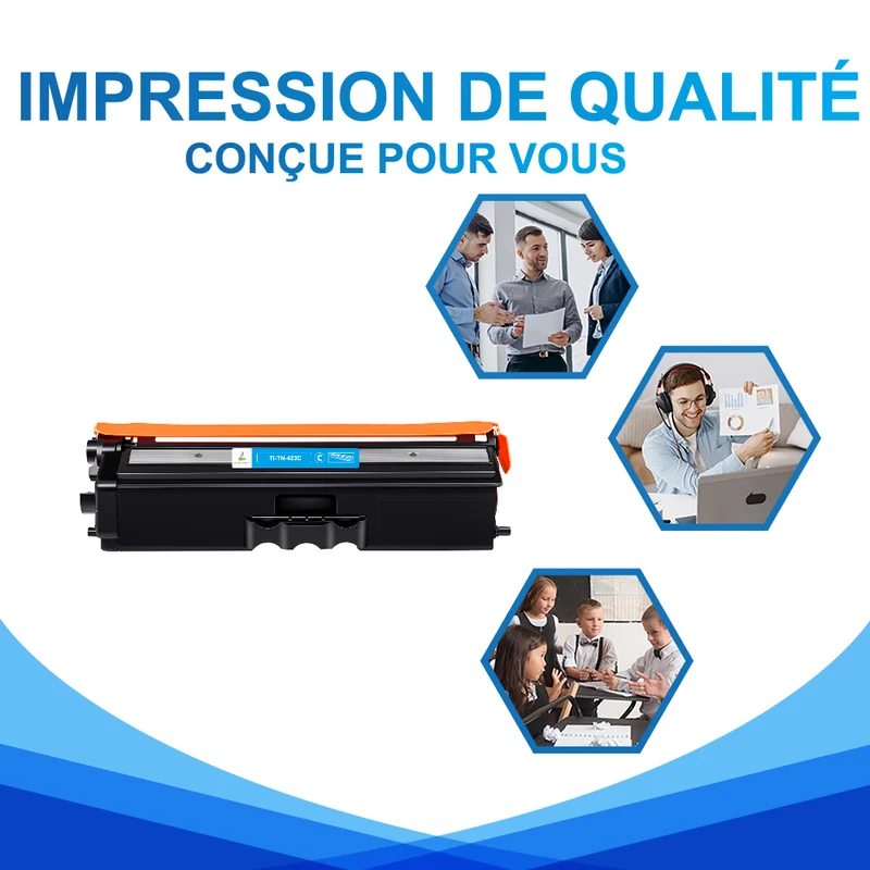 Brother TN423C Cartouche de Toner Cyan Compatible
