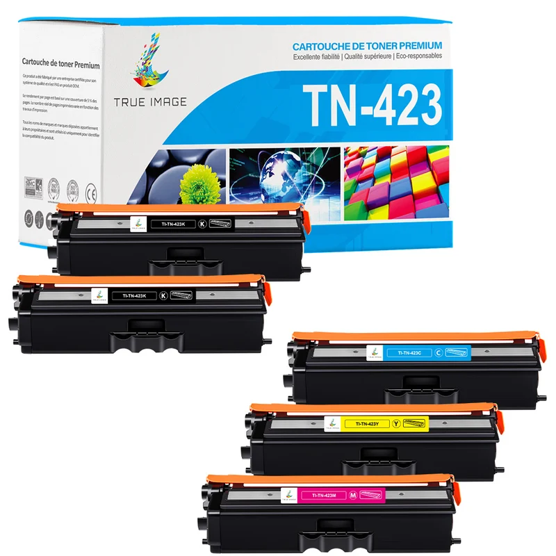 TN423 Lot de 4 Toners compatibles pour Brother mfc-l8690cdw, mfc-l8900cdw, dcp-l8410cdw, hl-l8260cdw, hl-l8360cdw