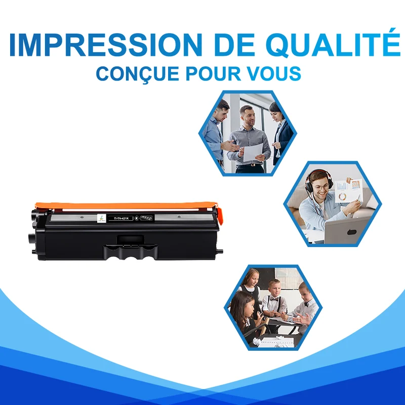 Brother TN421 BK Cartouche de Toner Noir Compatible