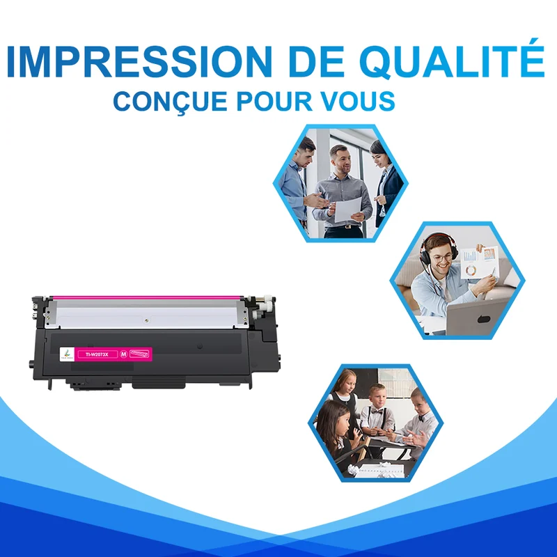HP 117X Cartouche de Toner Magenta Compatible W2073X