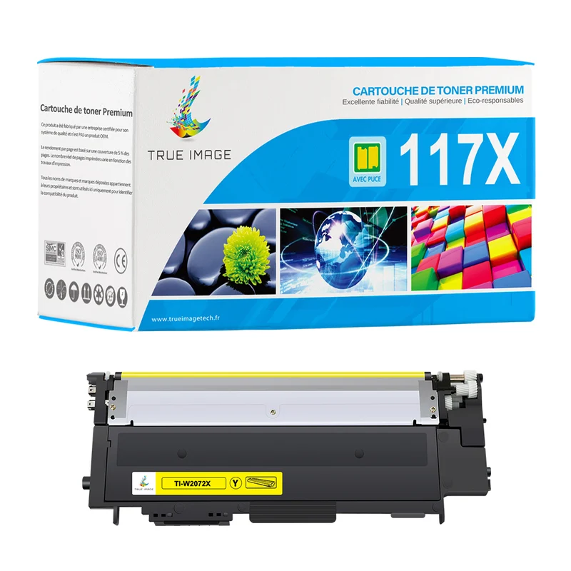 HP 117X Cartouche de Toner Jaune Compatible W2072X