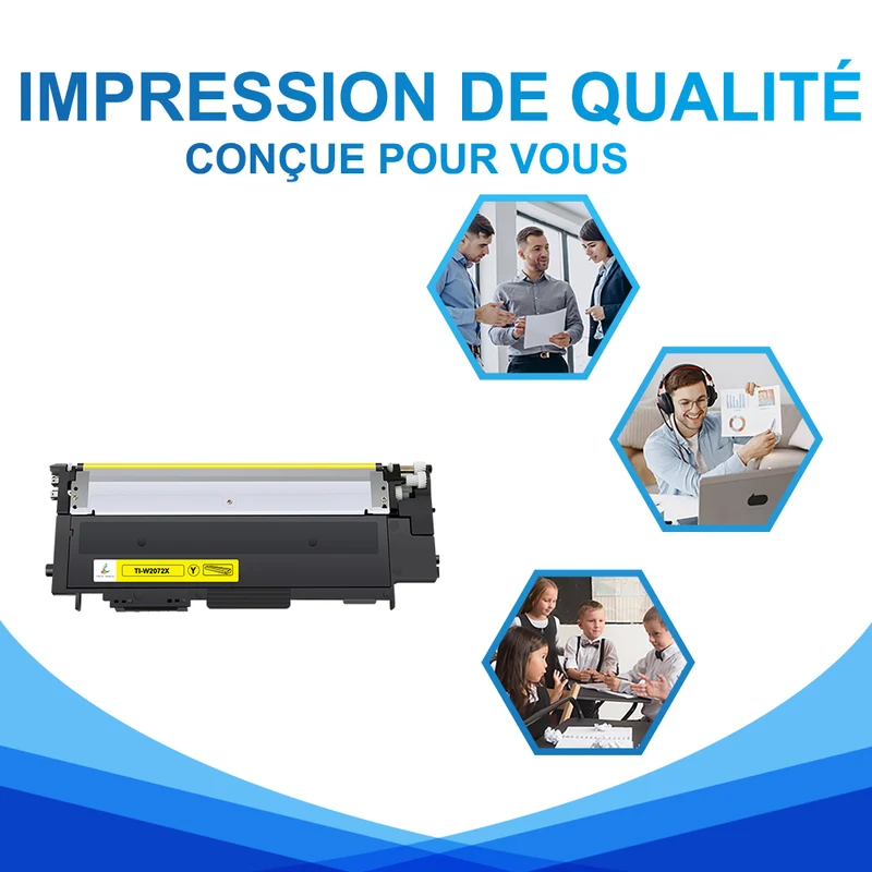 HP 117X Cartouche de Toner Jaune Compatible W2072X