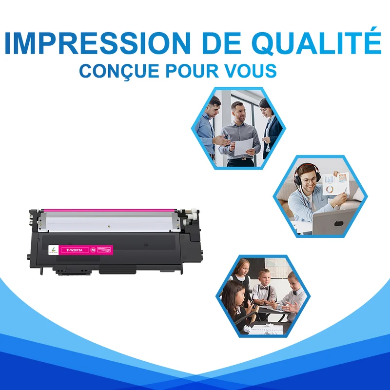 HP 117A Cartouche de Toner Magenta Compatible W2073A