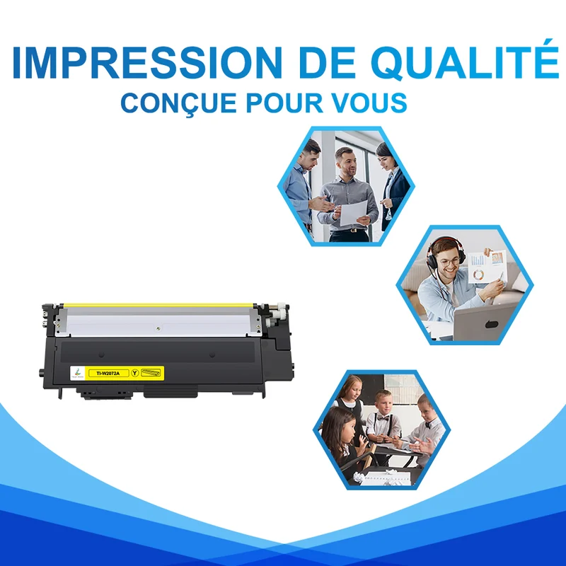 HP 117A Cartouche de Toner Jaune Compatible W2072A