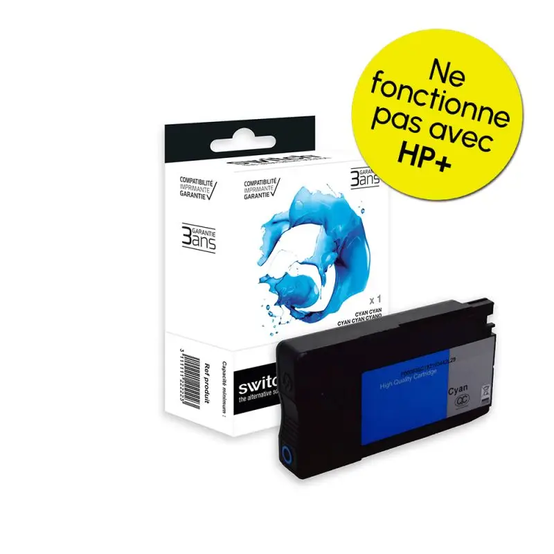HP 937e Cartouche Cyan compatible équivalent à 4S6W6NE