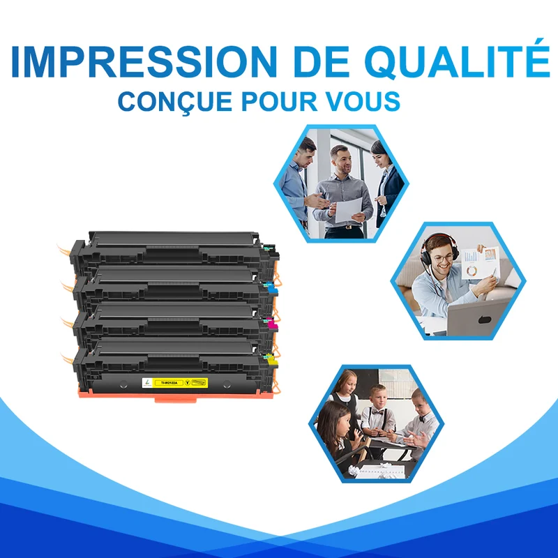 Pack 4 Couleurs HP 212A CMYK Toners Compatibles