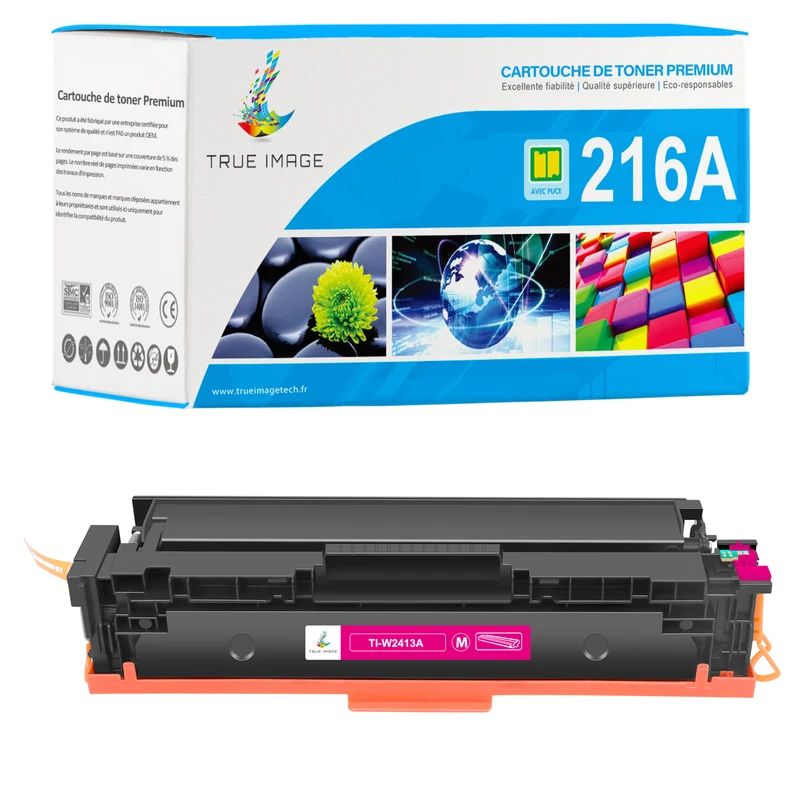 HP 216A Toner Magenta Compatible W2413A | Puce Intelligente | Suivi du niveau d'encre
