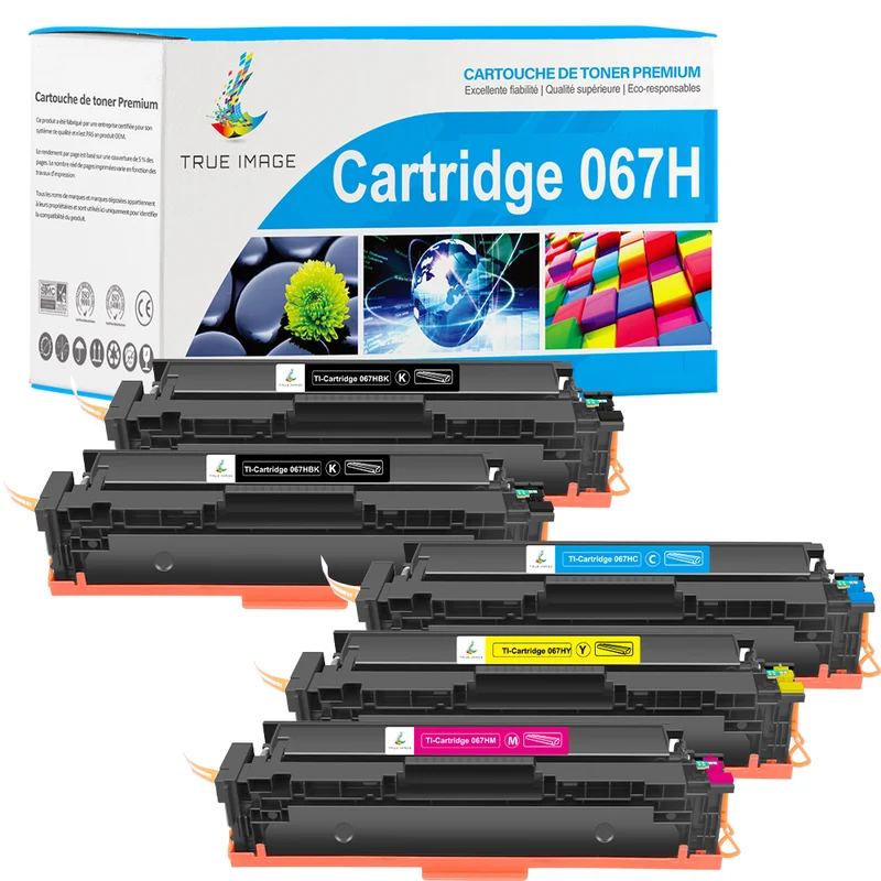 Compatible Canon 067H Toners (Avec Puce) Compatibles i-sensys mf655cdw, mf657cdw, mf651cw, lbp633cdw | Format XL