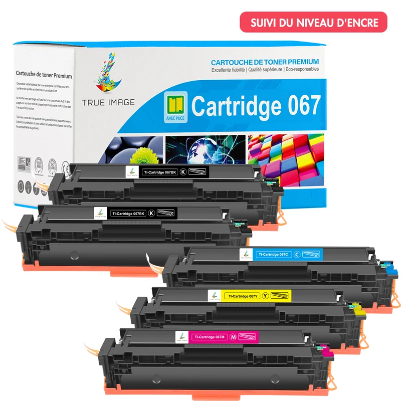 Compatible Canon 067 Toners (Avec Puce) Compatibles i-sensys mf655cdw, mf657cdw, mf651cw, lbp633cdw