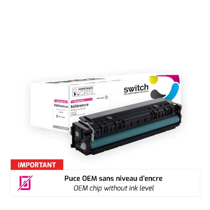 Canon 067H Toner Magenta compatible puce OEM équivalent à 5104C002 · Switch