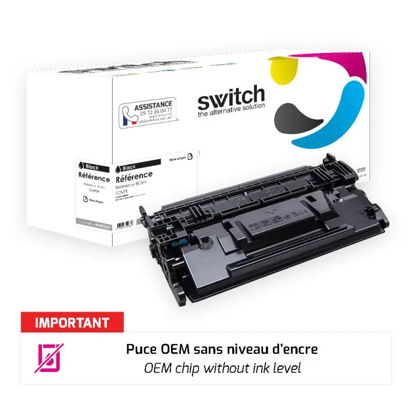Canon 056H Toner Noir compatible puce OEM équivalent à 3008C002 · Switch