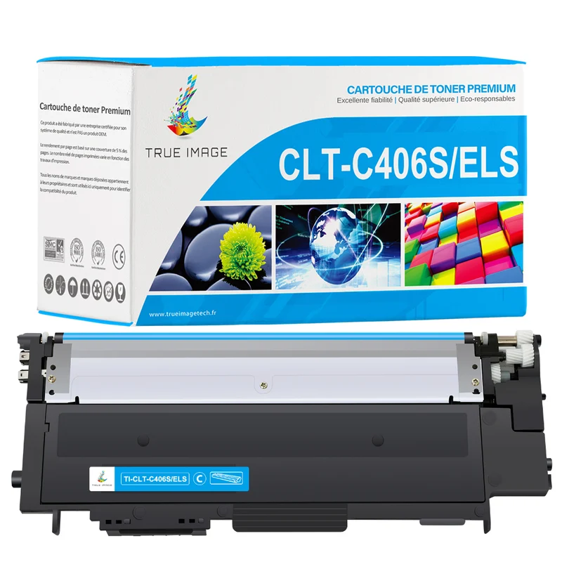 Samsung CLT-C406S/ELS Cartouche de Toner Cyan compatible