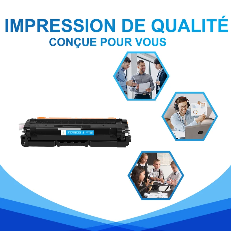 Samsung CLT-C506L/ELS Cartouche de Toner Cyan compatible