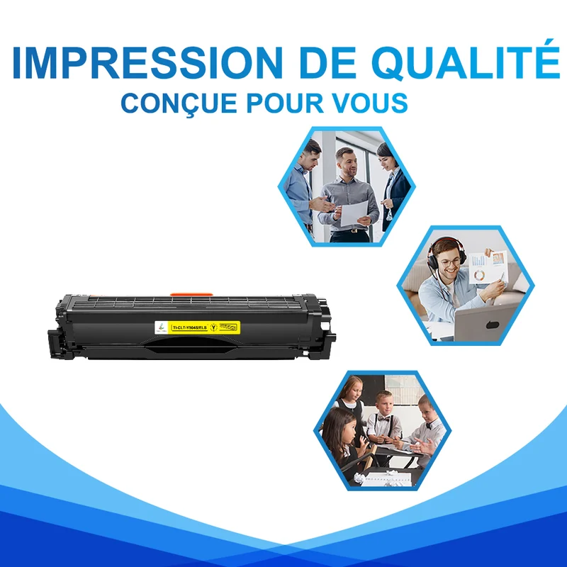 Samsung CLT-Y504S/ELS Cartouche de Toner Jaune compatible