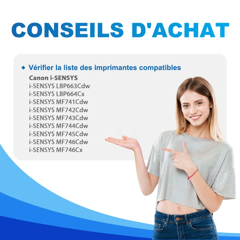 Canon 055HC Cartouche de Toner Cyan Compatible 3019C002