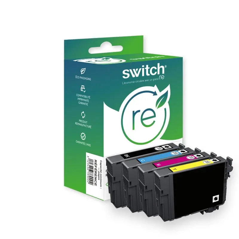 Epson 604XL Cartouche Pack 4 Couleurs compatible équivalent à C13T10H64010 · Switch RE
