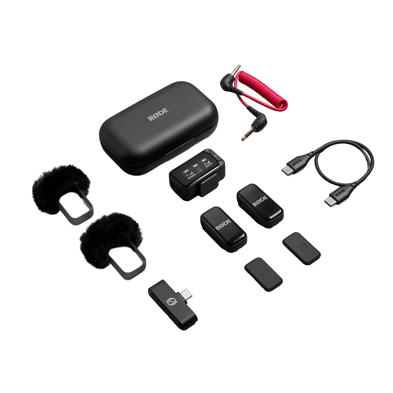 Microphone ultra-compact Wireless Micro avec module caméra/USB-C (Noir)
