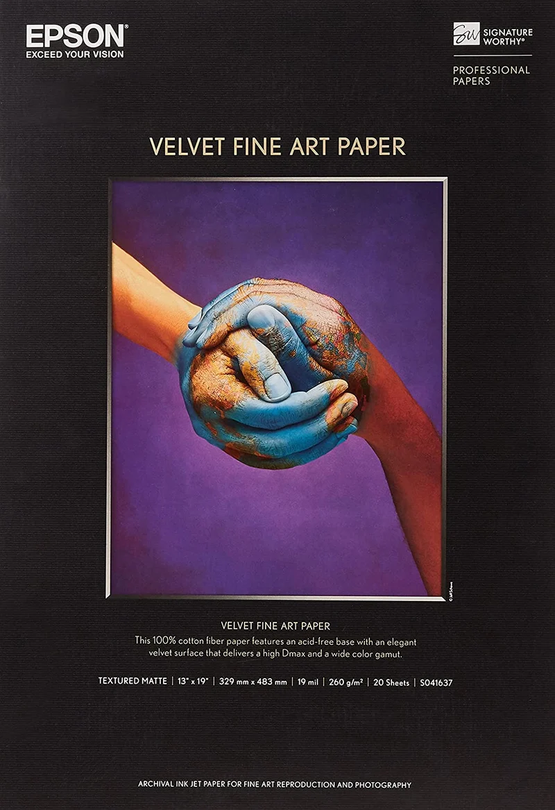 Papier beaux-arts velouté 13 x 19po (20 Feuilles)