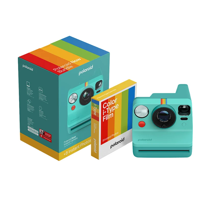 Polaroid Now Appareil i-Type Génération 3 avec film couleur 8 poses (Turquoise)