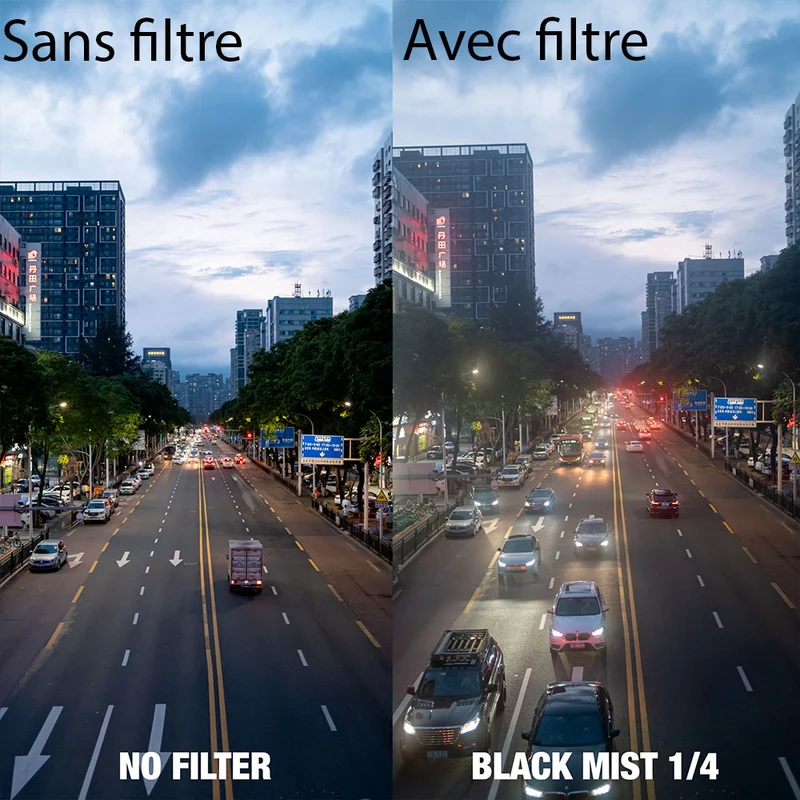 Filtre Brume Noire Black Mist 1/4 pour Fuji X100VI (Noir)