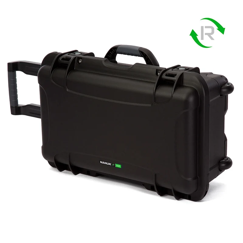 Valise Rigide à roulettes Nanuk-R 935 résine recyclée sans mousse (Noir)