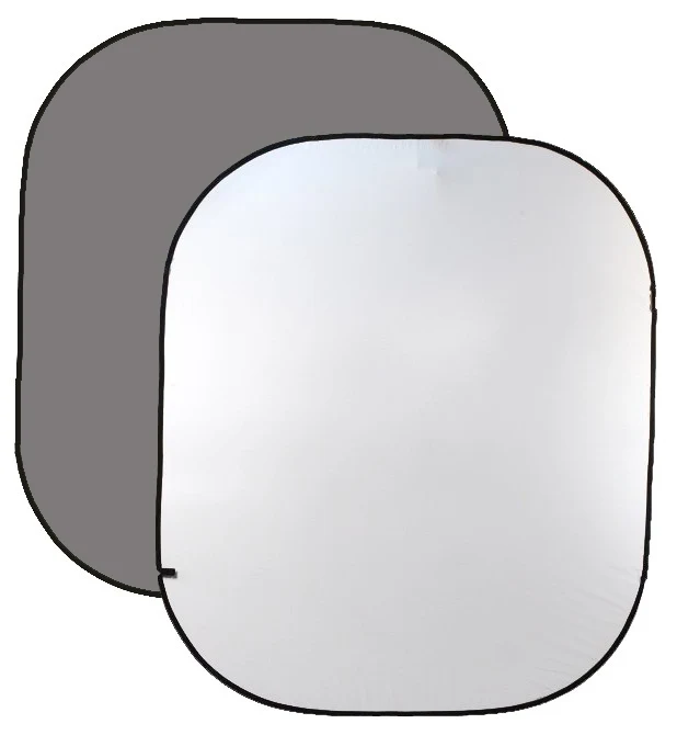 Fond de scène « pop up » double face 6 x 7pi (Gris/Blanc)