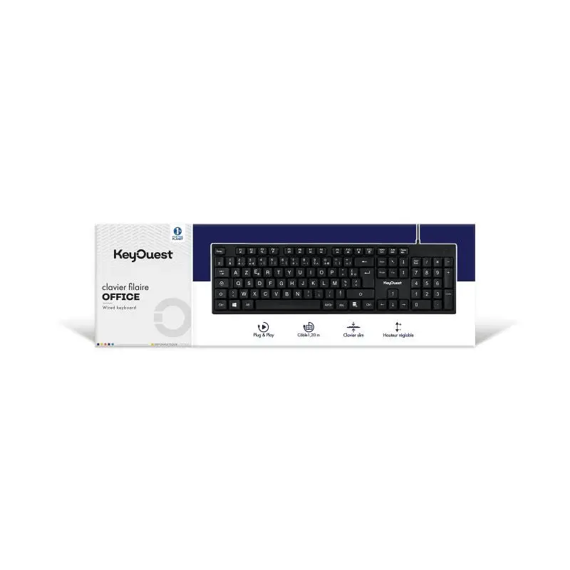 Key Ouest Clavier Office Filaire Noir