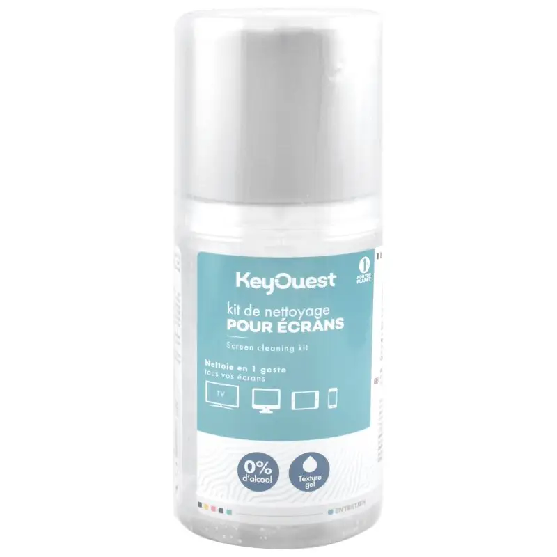 Key Ouest Kit Nettoyage Gel Pour Ecran 200Ml