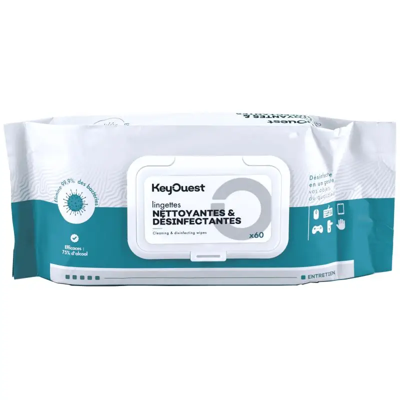 Key Ouest Lingettes Desinfectantes X60