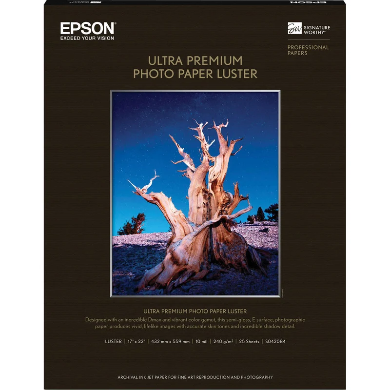 Papier Photo Ultra Haute Qualité Lustré 17x22po (25 Feuilles)