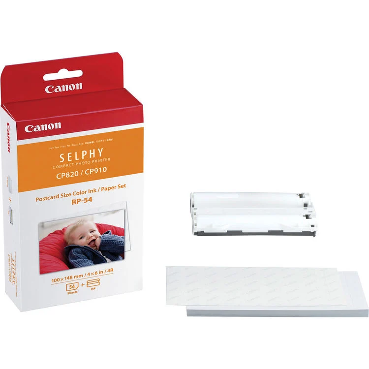 Ensemble Papier et Encre de Couleur RP-54 (4x6po, 54 Feuilles)