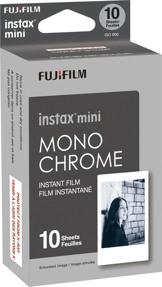 Film Instantané Instax Mini Monochrome (10 Feuilles)