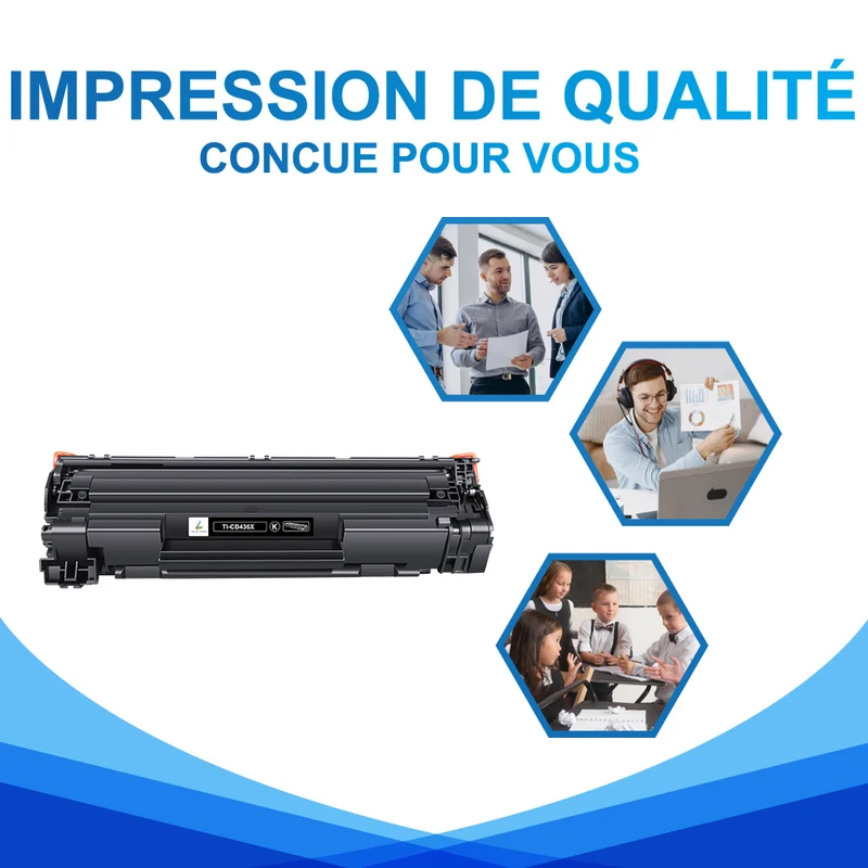 Grande Capacité HP 36A CB436A Multipack Toners Noir Compatibles | HP 36X CB436X