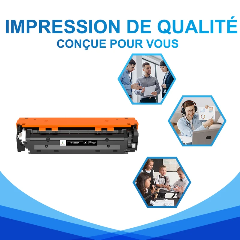 HP 128A CE320A Toner Noir Compatible