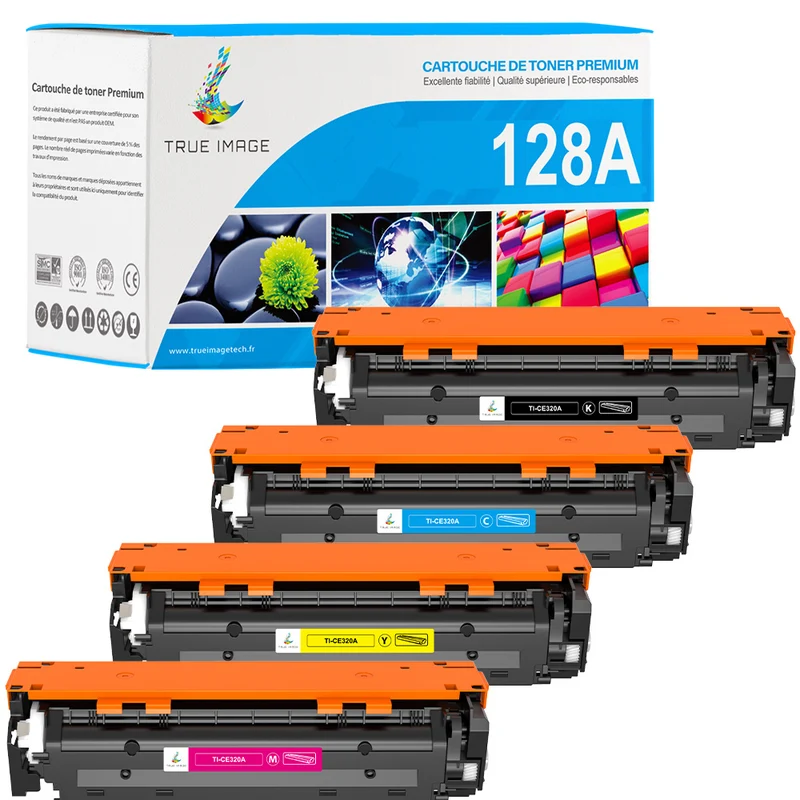 Multipack HP 128A CMYK Toners compatibles | CE320A CE321A CE322A CE323A