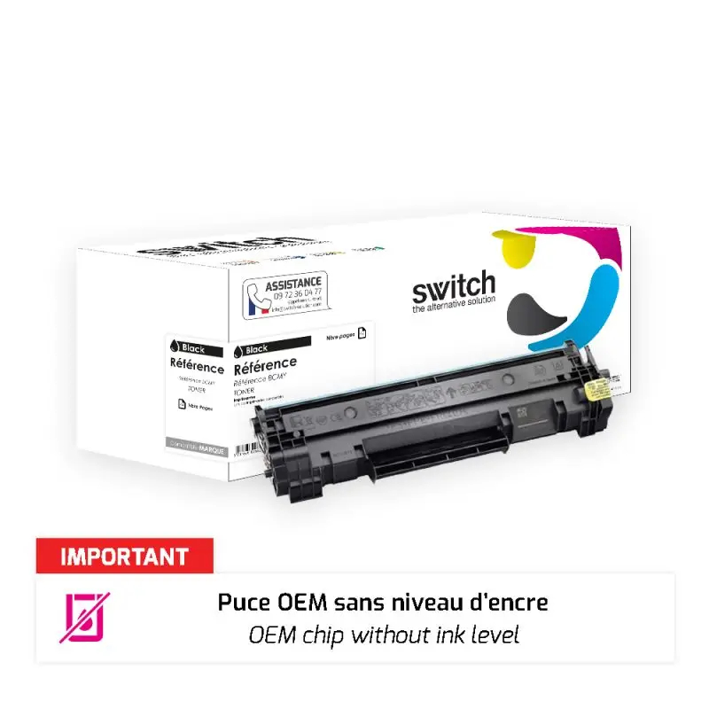 HP 142A Toner Noir compatible puce OEM équivalent à W1420A · Switch