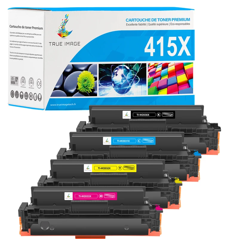 HP 415X CMYK Pack Toners Compatibles | Sans Puce