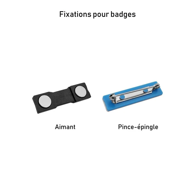 Badge nominatif personnalisé plexiglas - 75 x 25 mm - par pièce