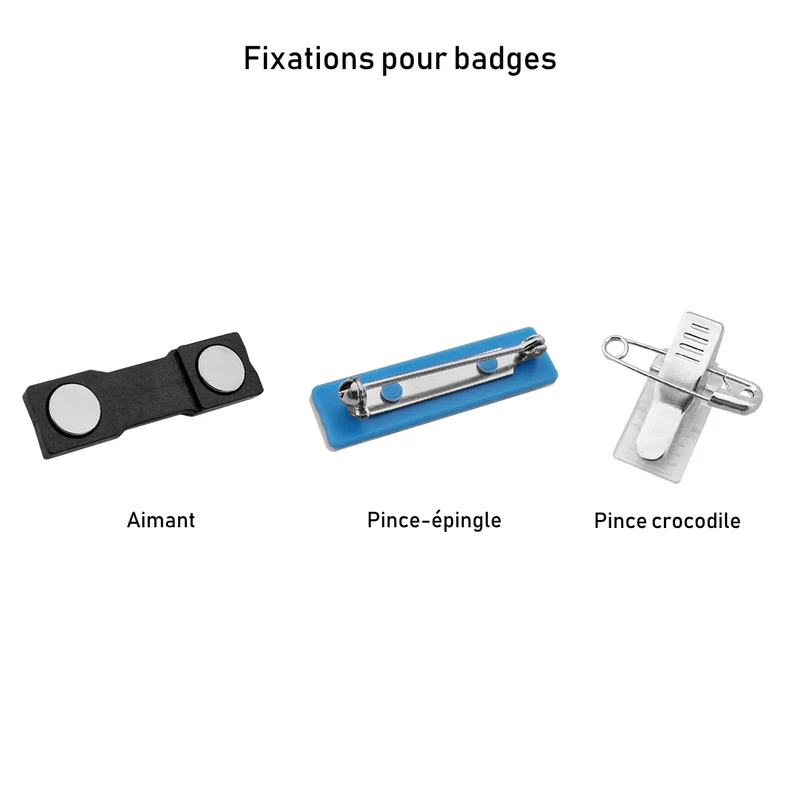 Badge nominatif personnalisé plexiglas - 75 x 40 mm - par pièce
