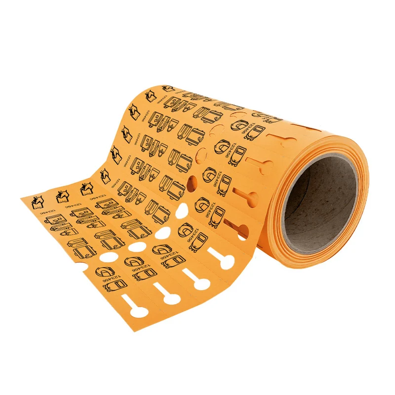 Étiquettes bagages plastique - 250 x 25 mm - 500 étiquettes sur rouleau