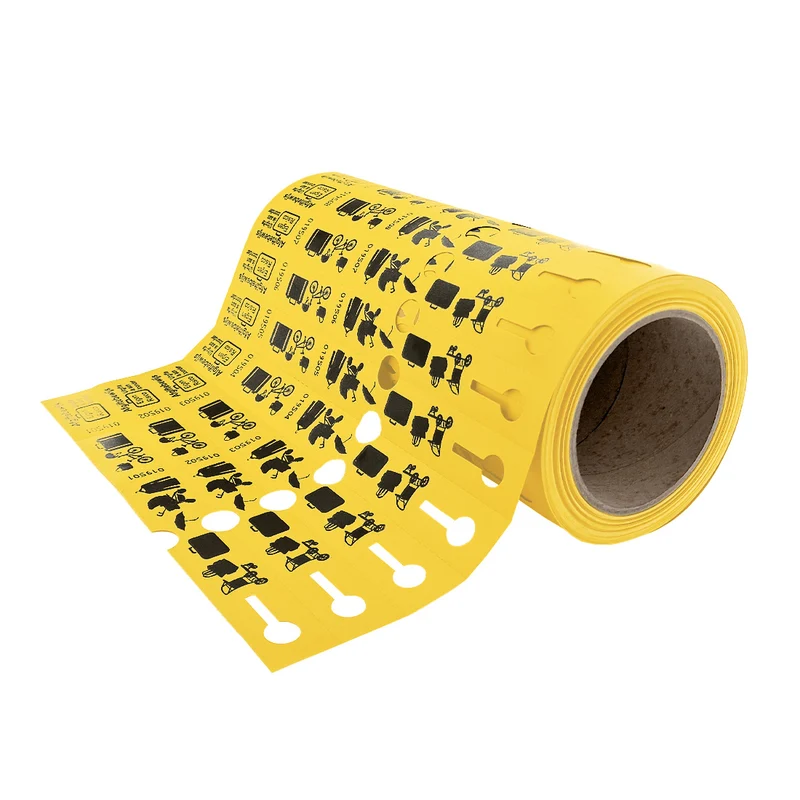 Étiquettes bagages plastique - 250 x 25 mm - 500 étiquettes sur rouleau