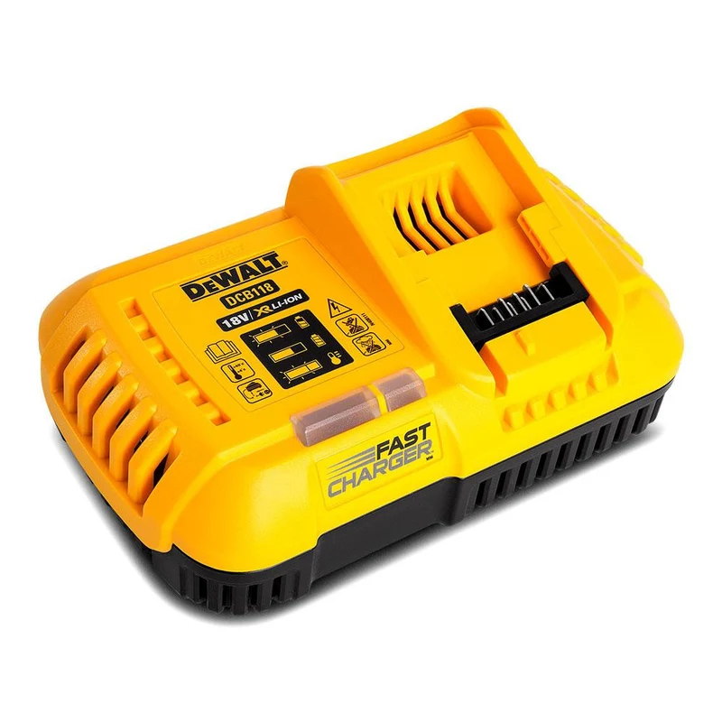 Chargeur rapide XR FLEXVOLT pour batteries sur rail Li-Ion Dewalt DCB118 XR 54V/18V