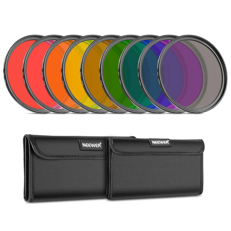 Ensemble 9 Filtres de couleur 72mm