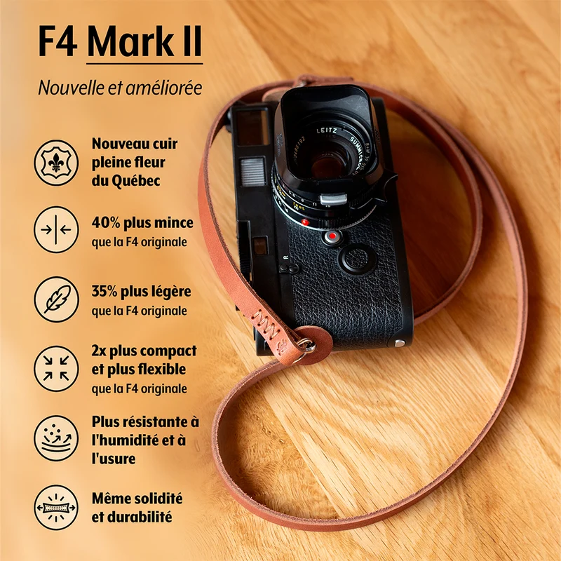 Courroie F4 Mark II longueur 28po (X-S/Cuir Brun)