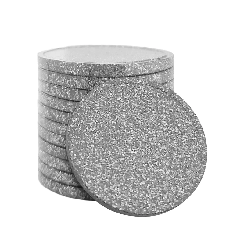 Jetons pailletés vierges Ø29 mm - 100 pièces