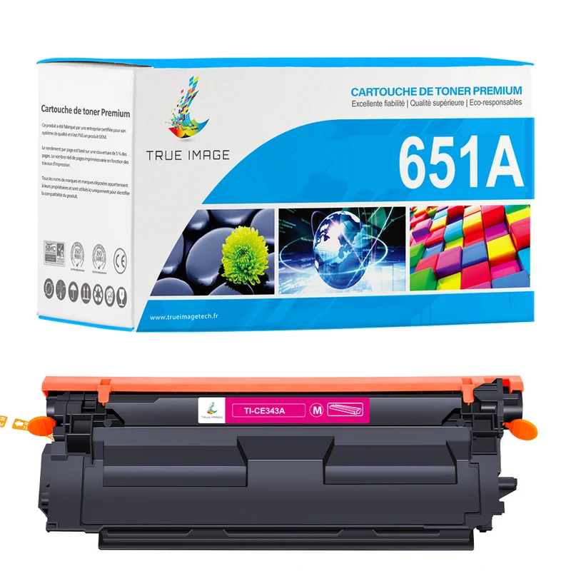 HP 651A CE343A Toner Compatible Magenta
