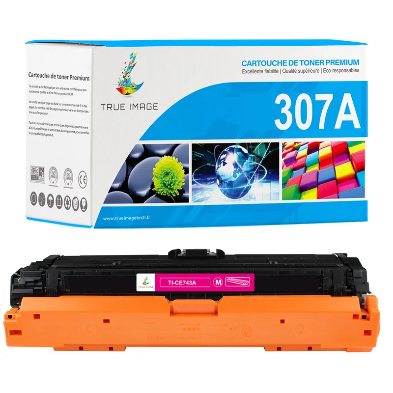 HP 307A CE743A Toner Compatible Magenta